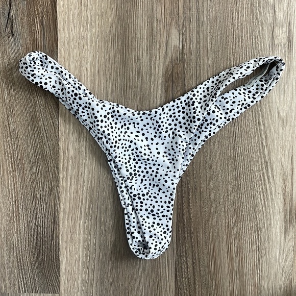 ZAFUL Dalmatian Print Knot High Leg Thong Bikini Swimsuit - Picture 4 of 6